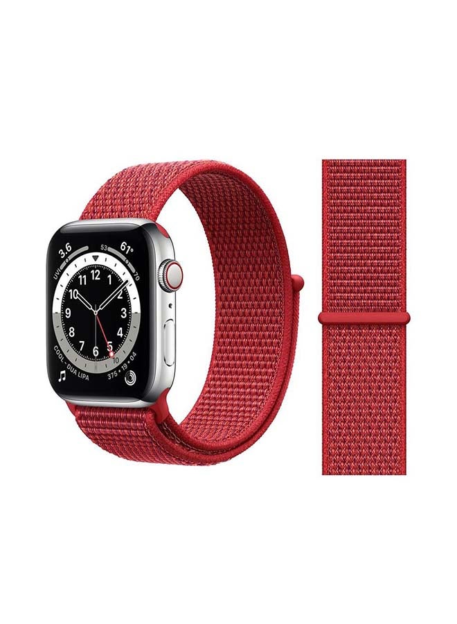 Perfii - Replacement Band For Apple Watch Series 6/SE/5/4/3/2/1 Red - Image 1
