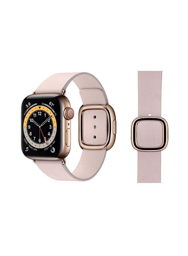 Perfii Leather Replacement Band For Apple Watch Series 6/SE/5/4/3/2/1 Pink