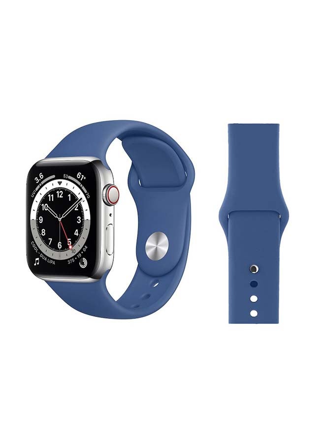Perfii - Replacement Band For Apple Watch Series 6/SE/5/4/3/2/1 Sorcelain Blue - Image 1