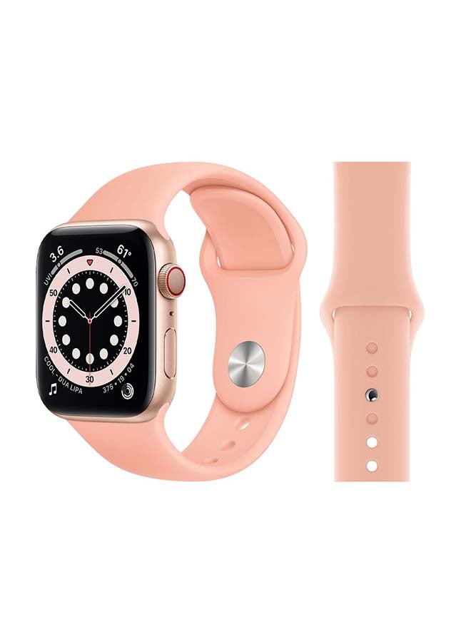 Perfii - Replacement Band For Apple Watch Series 6/SE/5/4/3/2/1 Grapefruit - Image 1