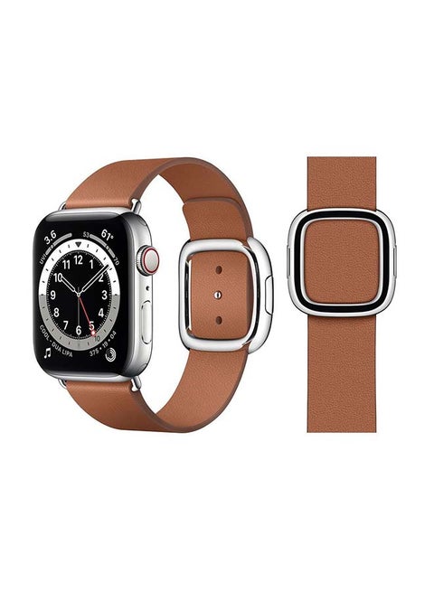 Leather Replacement Band For Apple Watch Series 6/SE/5/4/3/2/1 Brown