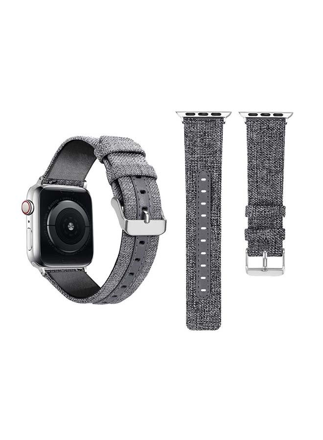 Perfii - Stylish Replacement Band For Apple Watch Series 6/SE/5/4/3/2/1 Grey - Image 1