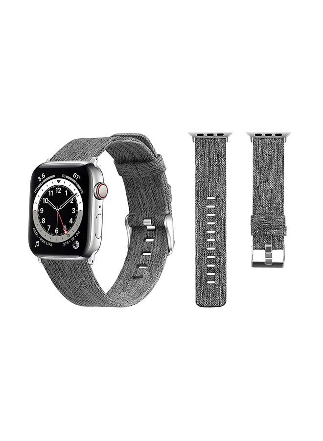 Perfii Fabric Replacement Band For Apple Watch Series 6/SE/5/4/3/2/1 Grey