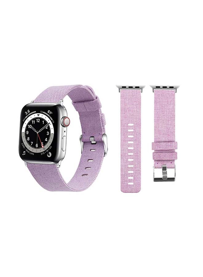 Perfii Fabric Replacement Band For Apple Watch Series 6/SE/5/4/3/2/1 Light Purple 