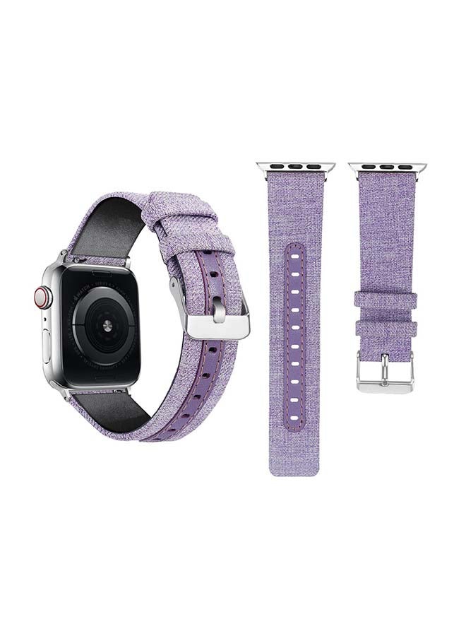 Perfii - Stylish Replacement Band For Apple Watch Series 6/SE/5/4/3/2/1 Purple - Image 1