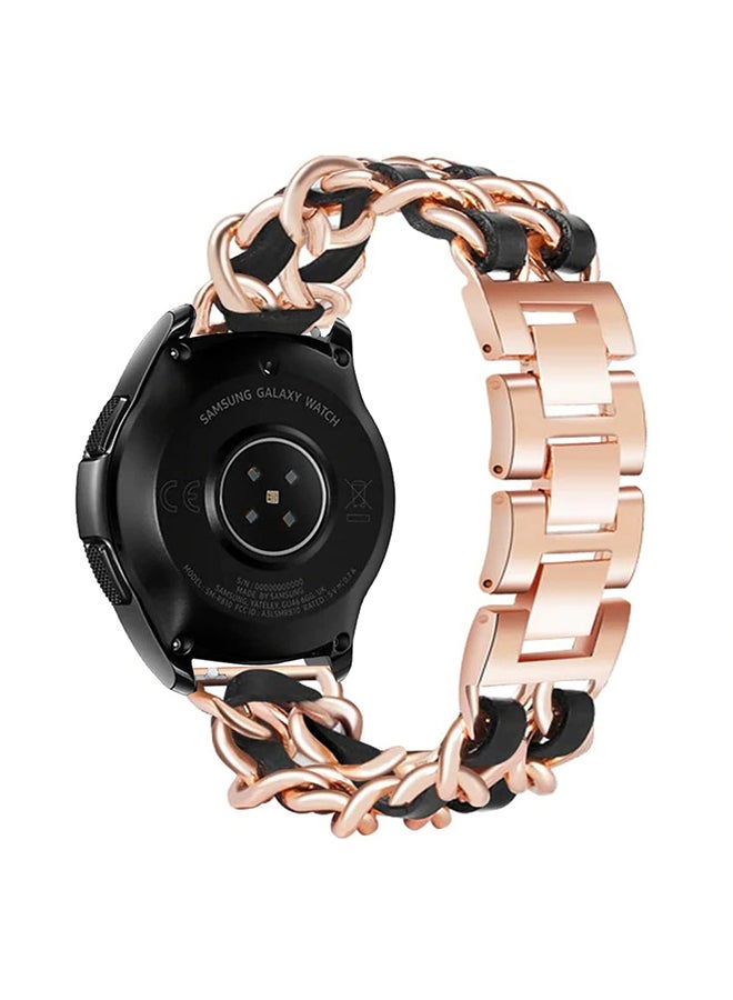 O Ozone Replacement Band Wrist Strap Rose Gold with Black - Image 2