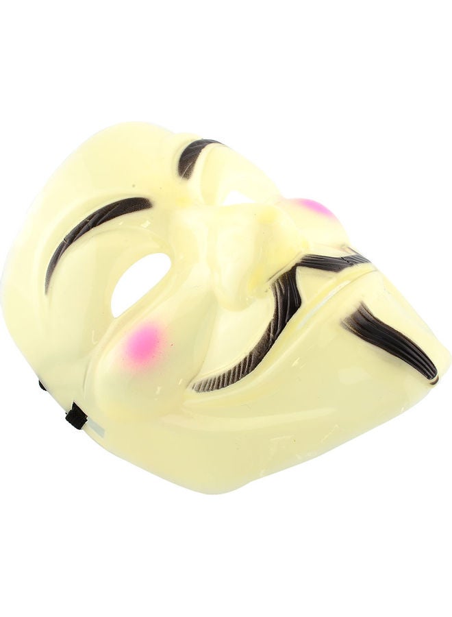 Cosplay Halloween Vendetta Mask Yellow/Black 19 x 18 x 10cm - Image 1