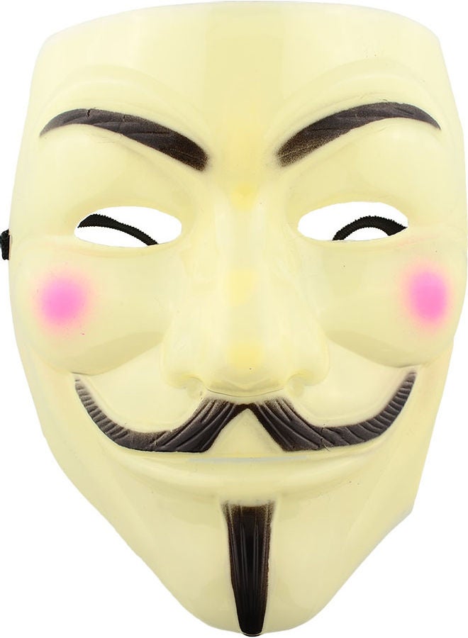 Cosplay Halloween Vendetta Mask Yellow/Black 19 x 18 x 10cm - Image 2
