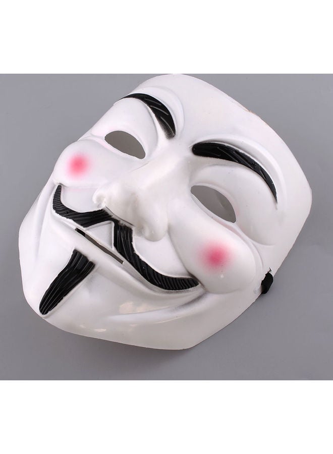 Cosplay Halloween Vendetta Mask White/Black 19 x 18 x 10cm - Image 3