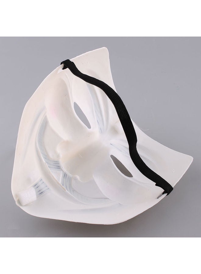 Cosplay Halloween Vendetta Mask White/Black 19 x 18 x 10cm - Image 4