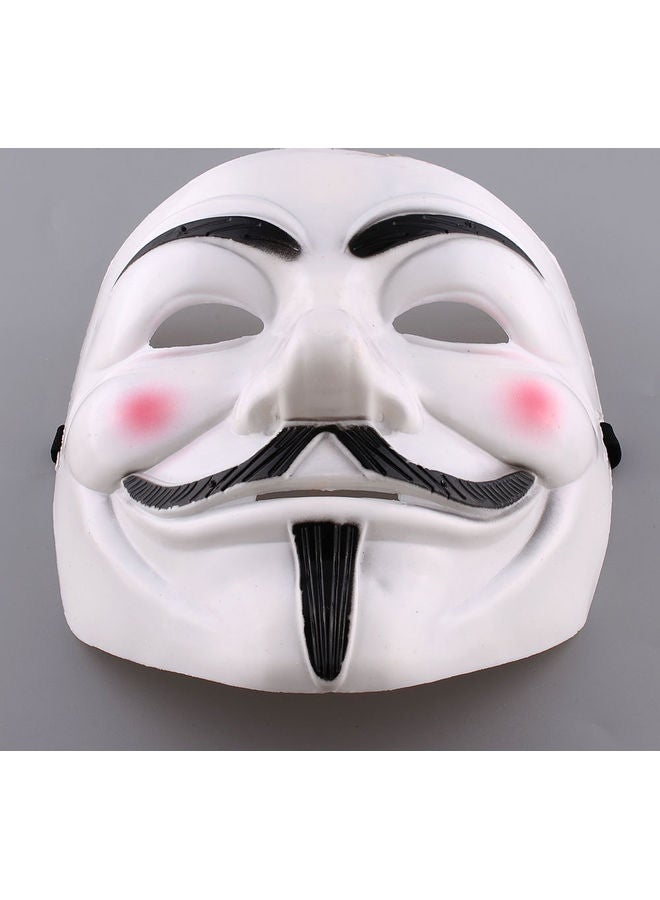 Cosplay Halloween Vendetta Mask White/Black 19 x 18 x 10cm - Image 5