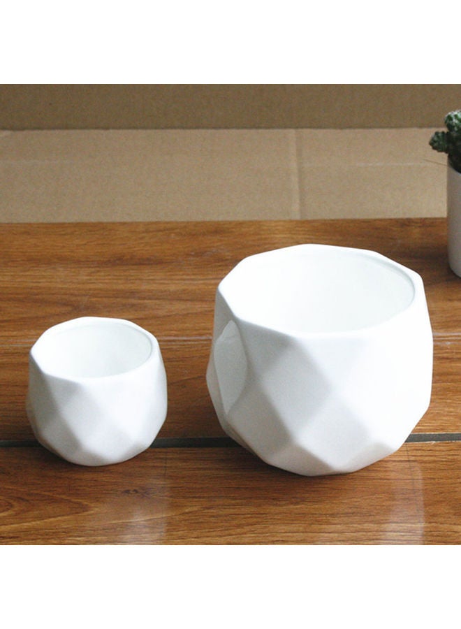 Flower Pot White 11 x 8 x 7cm - Image 3