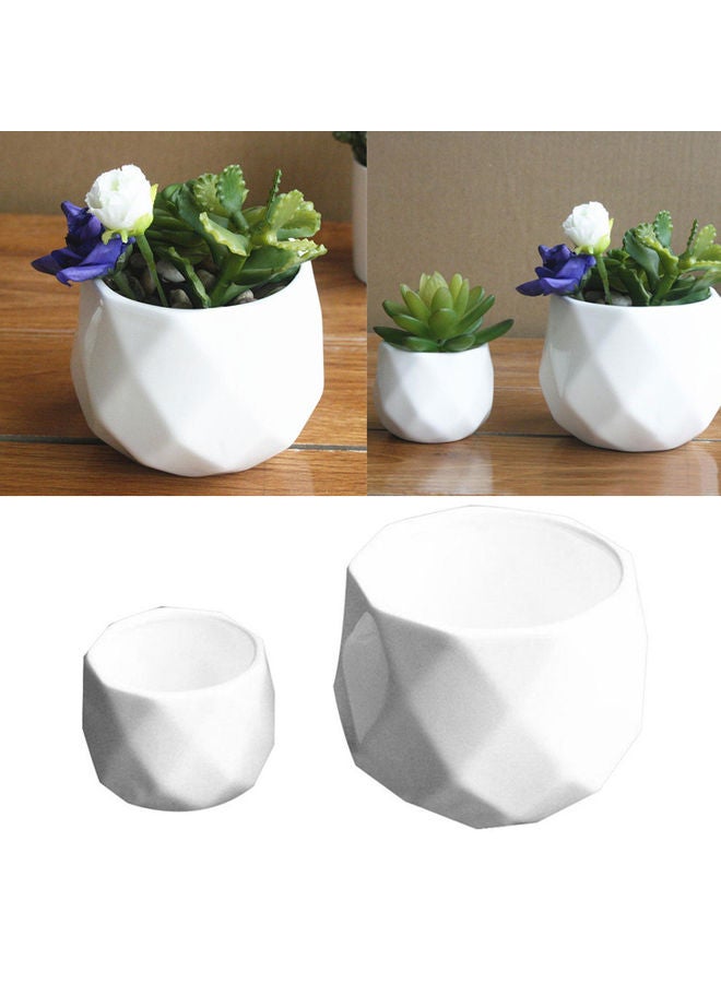 Flower Pot White 11 x 8 x 7cm - Image 4