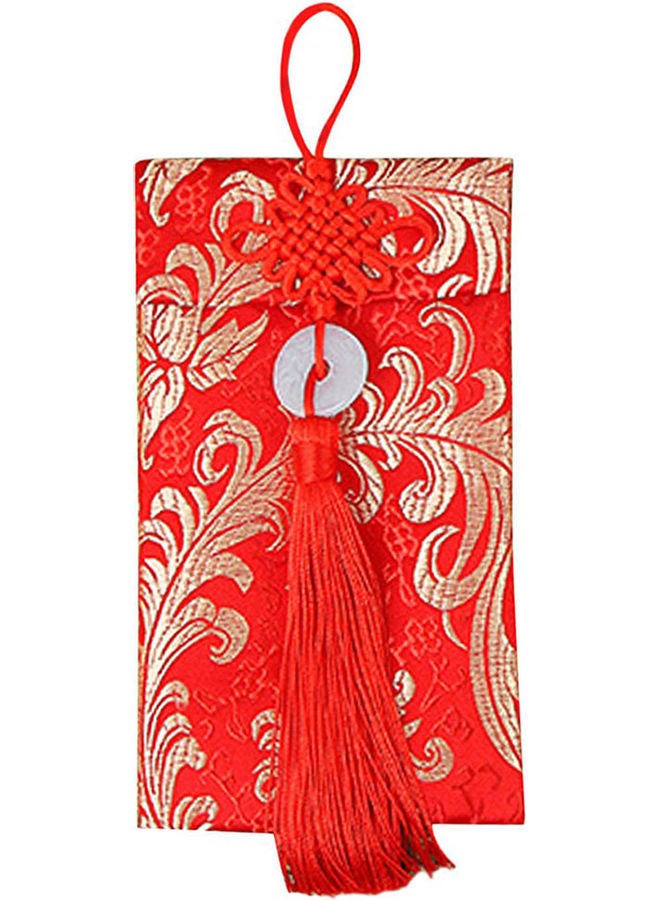 Generic Brocade Red Envelopes Jade Rings Chinese Knot Red/Golden 19 x 10 x 1cm 