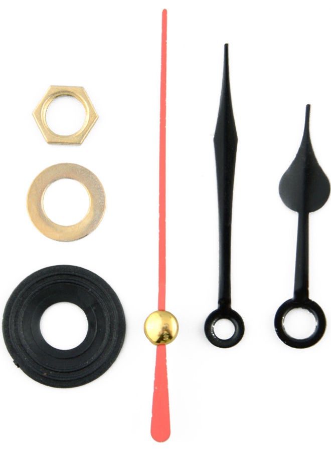 Generic - Wall Clock Movement Mechanism with Black and Red Hand Tool Set Multicolour 3 x 3 x 3cm - Image 1