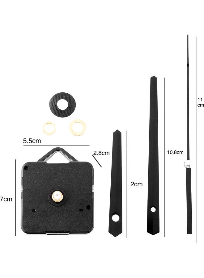 Classic Clock Movement Mechanism Set Black 3 x 3 x 3cm - Image 3