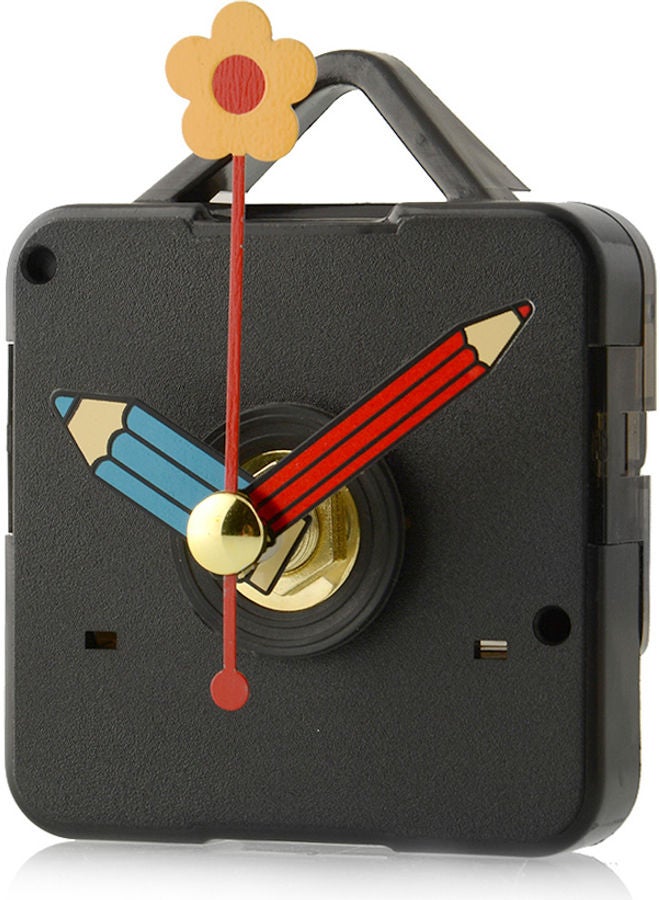 Clock Movement Mechanism with Hook Metal Circle Pencil Hands Multicolour 3 x 3 x 3cm - Image 1
