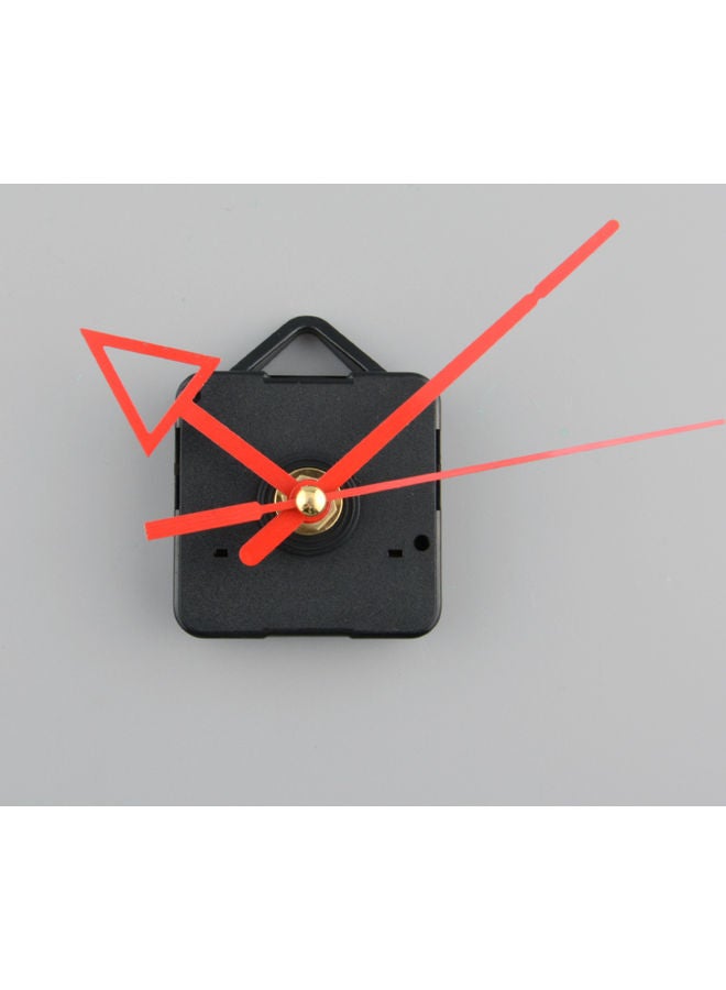 Wall Clock with Movement Red Arrow Hands Set Black/Red 3 x 3 x 3cm - Image 1