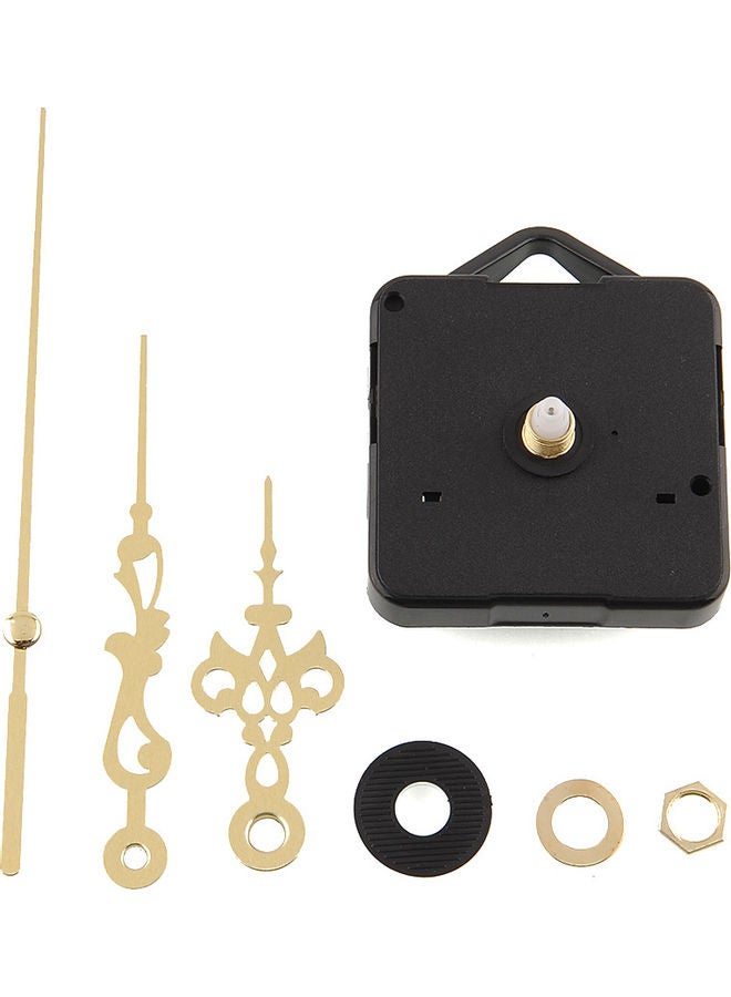 Wall Clock Movement Mechanism with Golden Hands Set Multicolour 3 x 3 x 3cm - Image 2