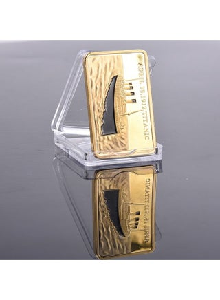 Gold-Plated Coin Ornament Golden 5 x 4 x 1cm - v1610523397/N43682431A_1