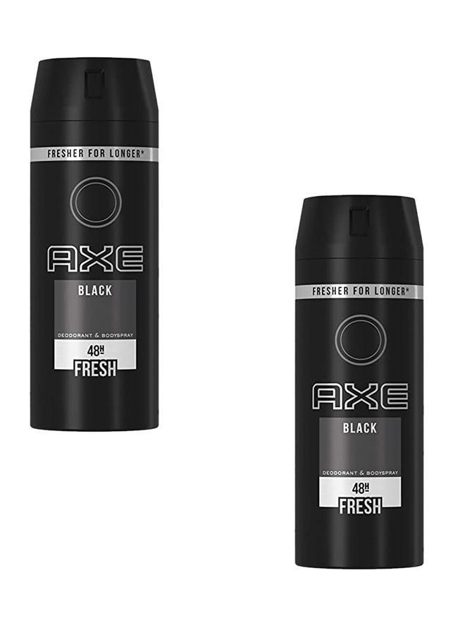 Black Frozen Pear And Cedarwood Scent Deodorant Body Spray Pack Of 2 150ml