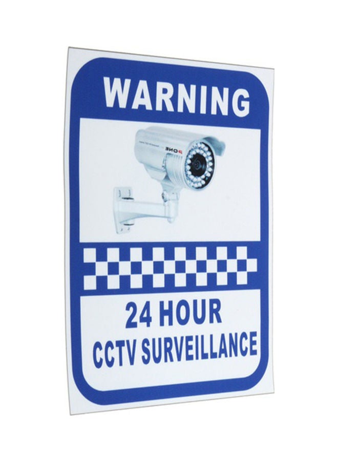 Small CCTV Stickers Blue/White 14 x 11 x 0cm