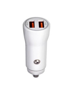 L'avvento Ultra Fast QC3 Dual Port USB Car Charger White 