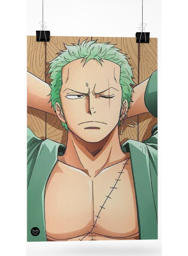 ملصق بطبعة شخصية زورو من مسلسل One Piece متعدد الألوان 20سم