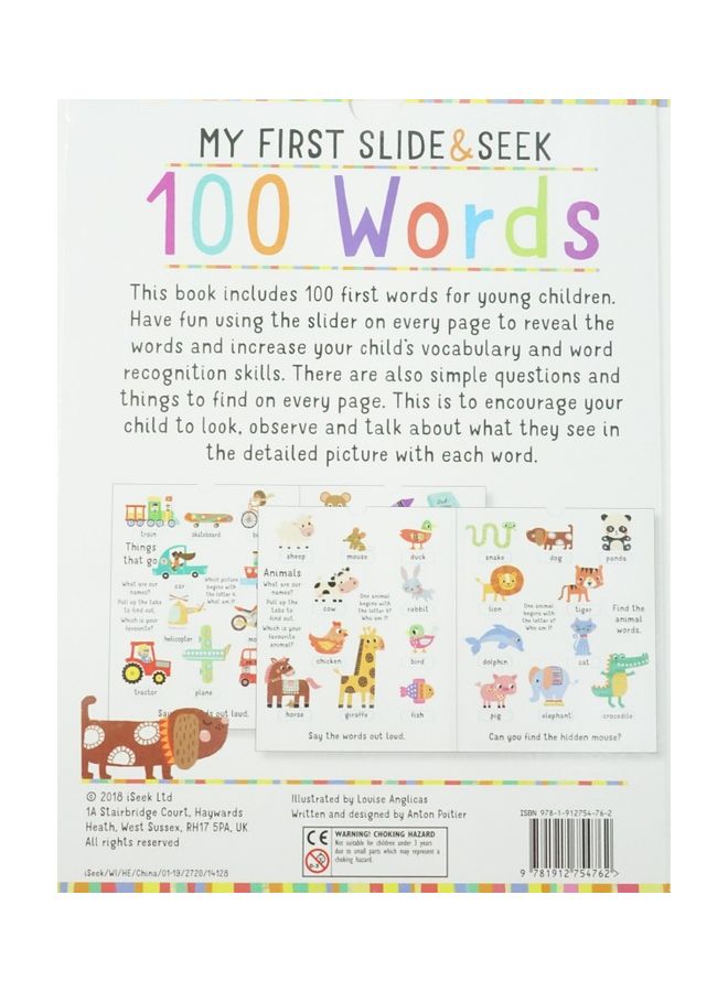 My First Slide And Seek 100 Words Hardcover English by Iseek  - Image 2
