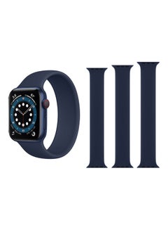 3-Piece Replacement Band For Apple Watch Series 6/SE/5/4/3/2/1 40/38 mm Deep Navy Blue