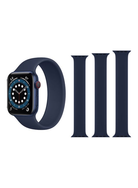 3-Piece Replacement Band For Apple Watch Series 6/SE/5/4/3/2/1 40/38 mm Deep Navy Blue