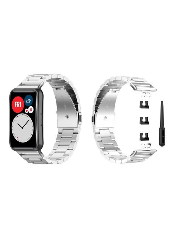 Perfii Replacement Band For Huawei Watch Silver - Image 2
