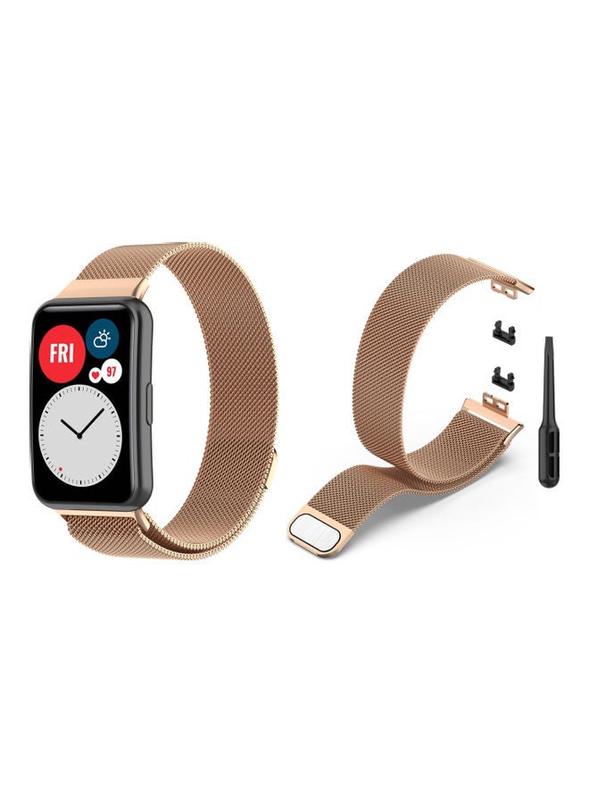 Perfii - Milanese Replacement Band For Huawei Watch Fit Gold - Image 1
