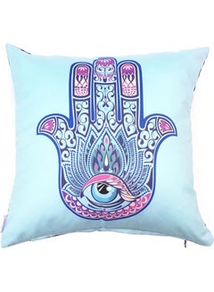 Alwan Hamsa Design Cushion Cover Blue 40x40cm  - Image 1