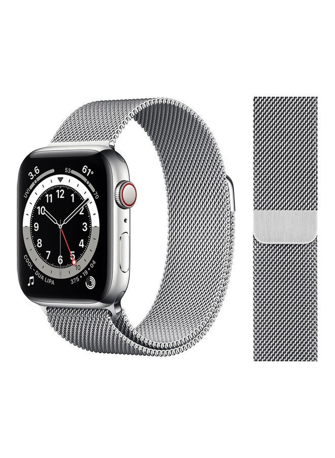 Perfii - Milanese Replacement Band for Apple Watch Silver - Image 1
