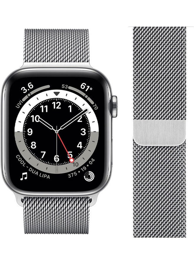 Perfii - Milanese Replacement Band for Apple Watch Silver - Image 1