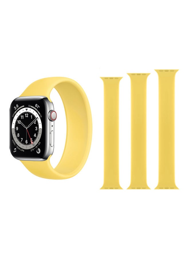 Perfii - 3-Piece Solo Band For Apple Watch Ginger Yellow - Image 1