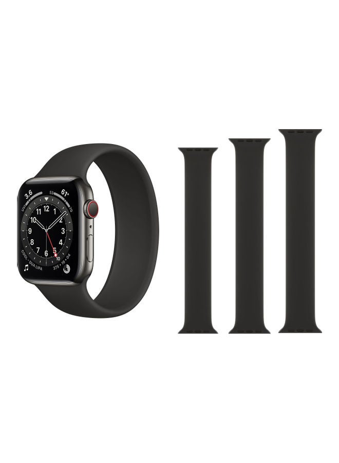 Perfii - 3-Piece Solo Band for Apple Watch Black - Image 1