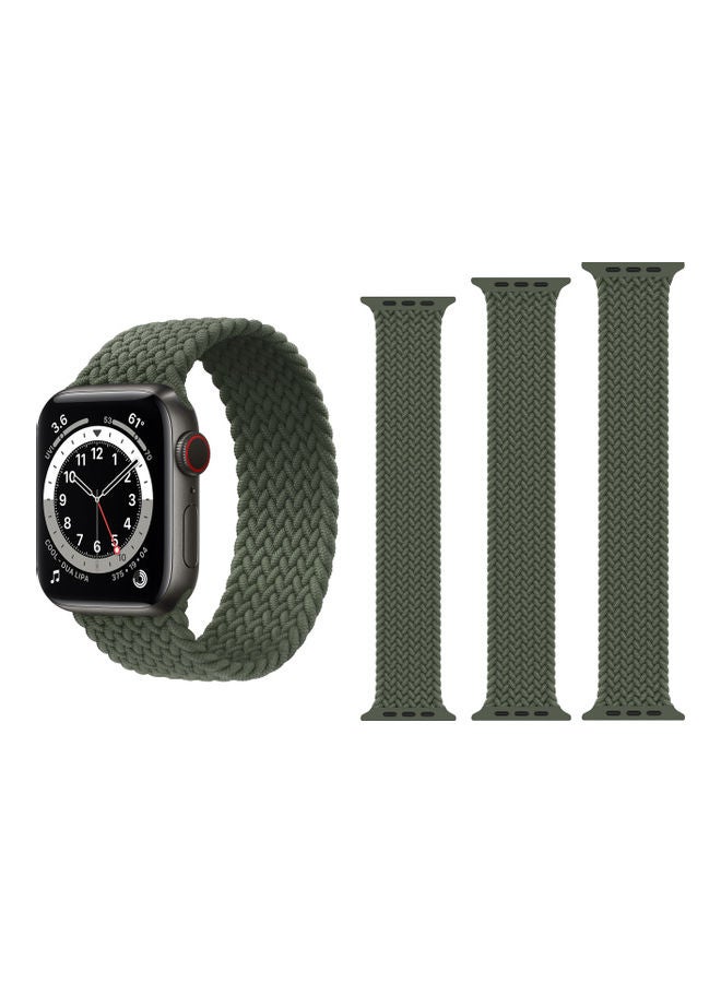 Perfii - 3-Piece Solo Band for Apple Watch Green - Image 1