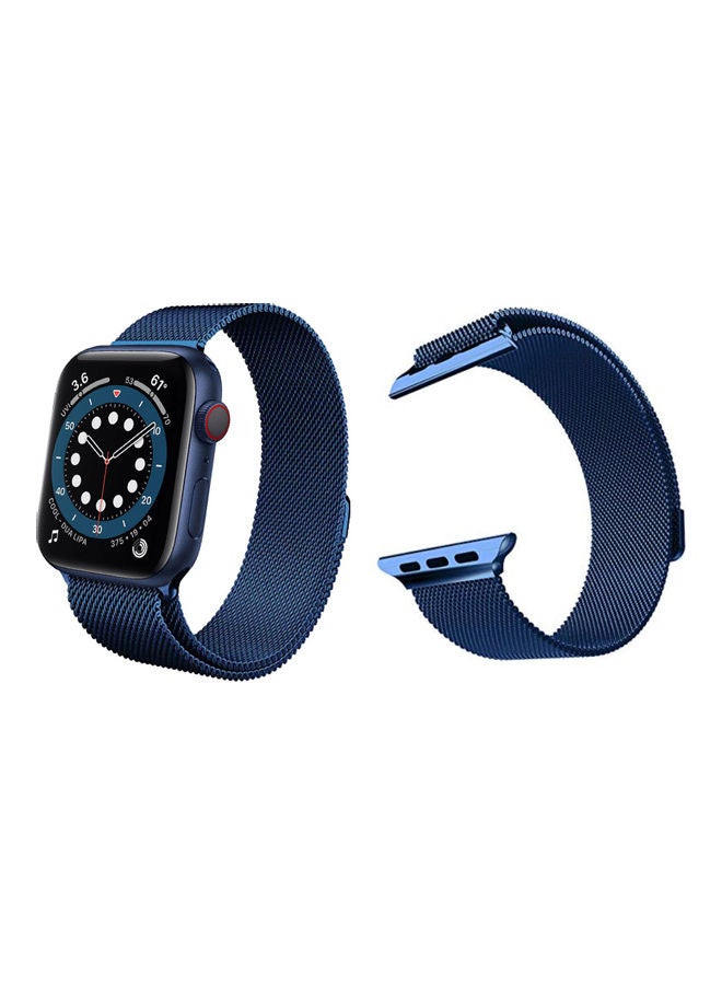 Perfii - Milanese Replacement Band for Apple Watch Blue - Image 1