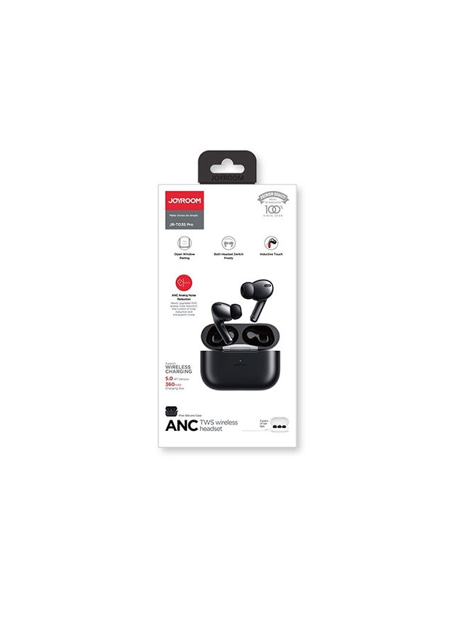 JR-T03S Pro TWS Bluetooth Noise Cancelling Technology Earphones with Microphone, Anti Counterfeit Without Pop Up Black