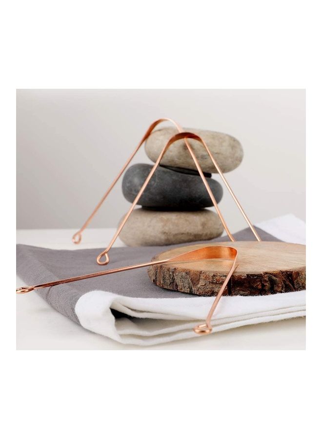 HealthAndYoga Set Of 3 Copper Tongue Cleaners Copper 0cm - Image 3