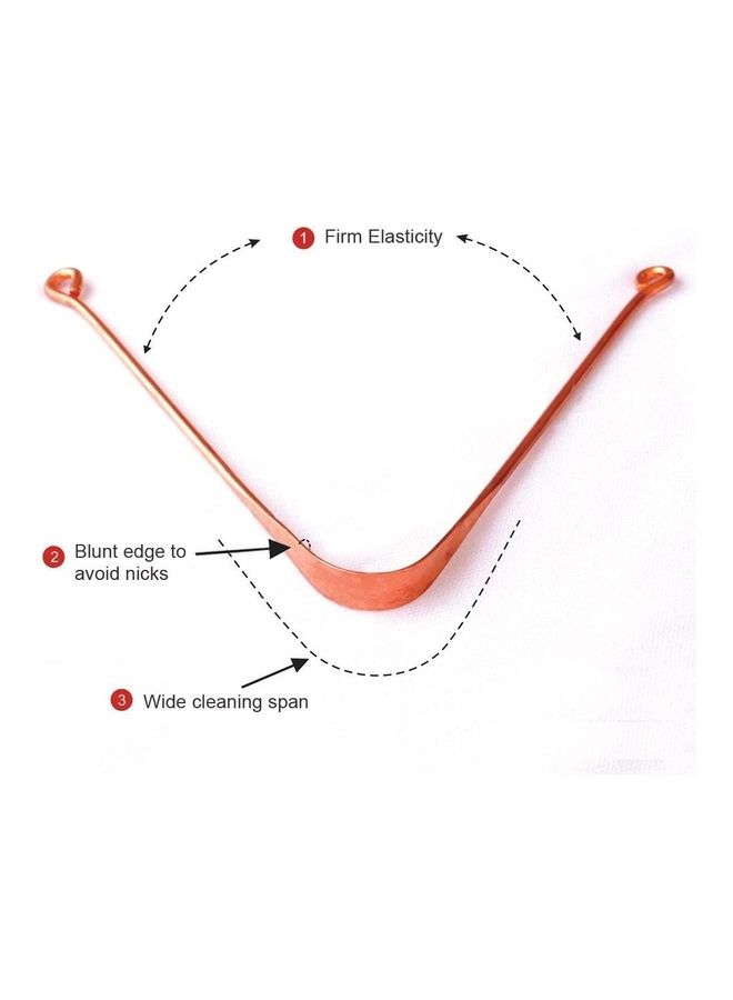 HealthAndYoga Set Of 3 Copper Tongue Cleaners Copper 0cm - Image 5