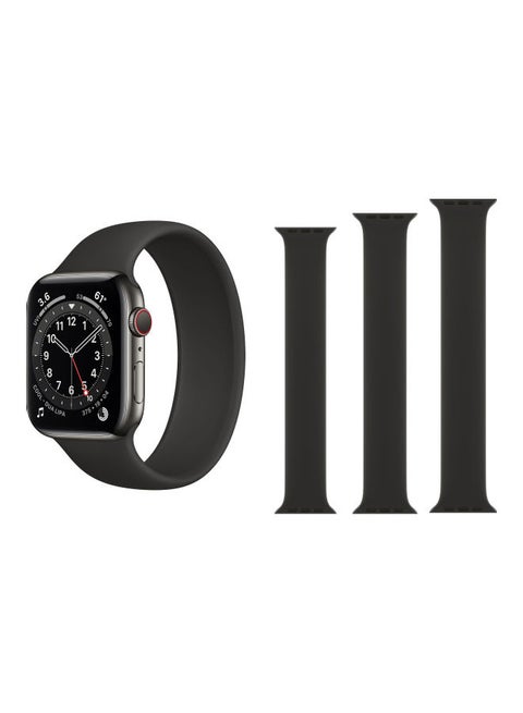 3-Piece Solo Band For Apple Watch Black