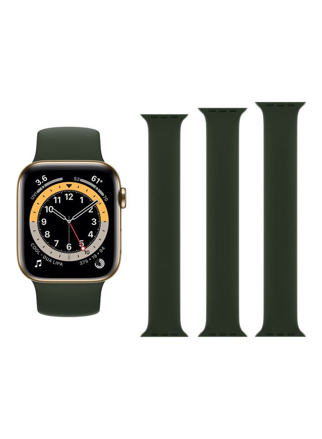 Perfii 3-Piece Replacement Band For Apple Watch Series 6/SE/5/4/3/2/1 40/38 mm Cyprus Green - Image 2