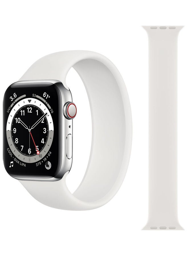 Perfii - Replacement Band For Apple Watch Series 1/2/3/4/5/6/SE 38/40mm White - Image 1