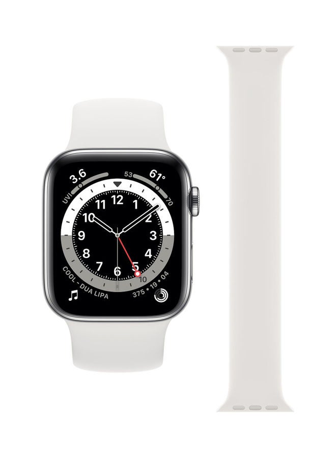 Perfii - Replacement Band For Apple Watch Series 1/2/3/4/5/6/SE 38/40mm White - Image 1