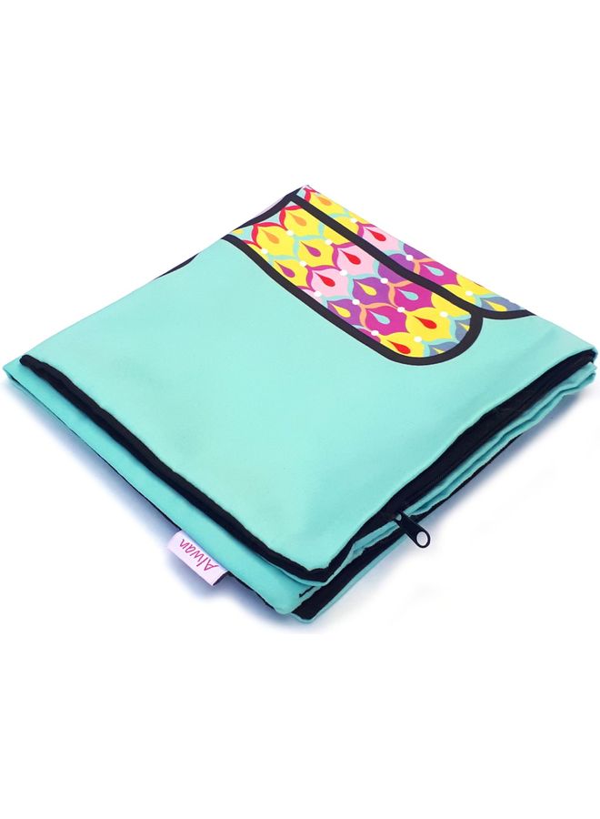 Alwan Hamsa Design Cushion Cover Blue 40x40cm - Image 2