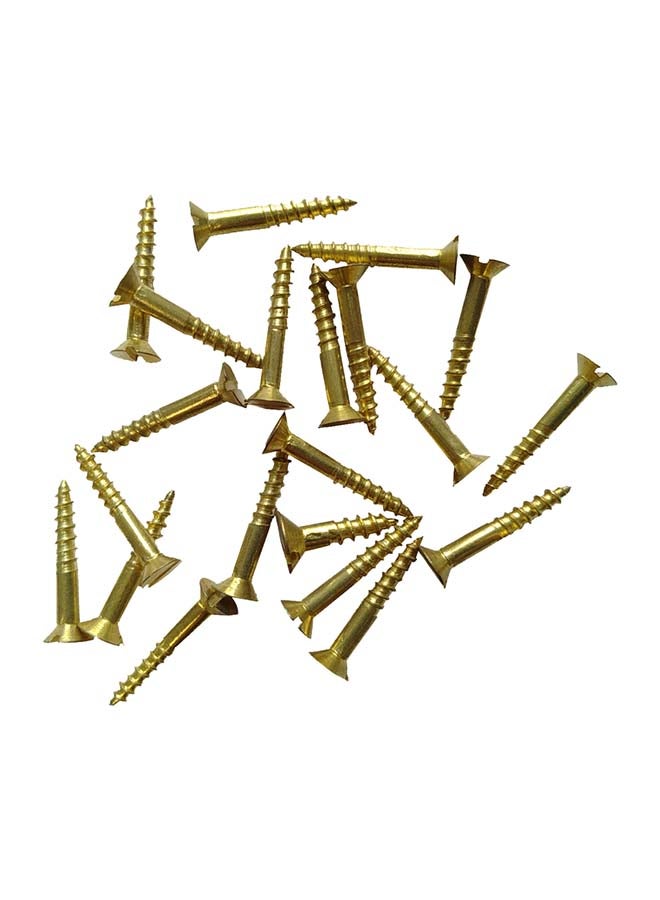 طقم براغي مطلية للخشب من 5 قطع نحاسي 3/4x5بوصة