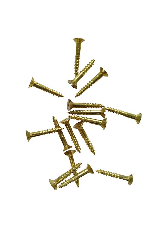 طقم براغي مطلية للخشب من 5 قطع نحاسي 1x7بوصة